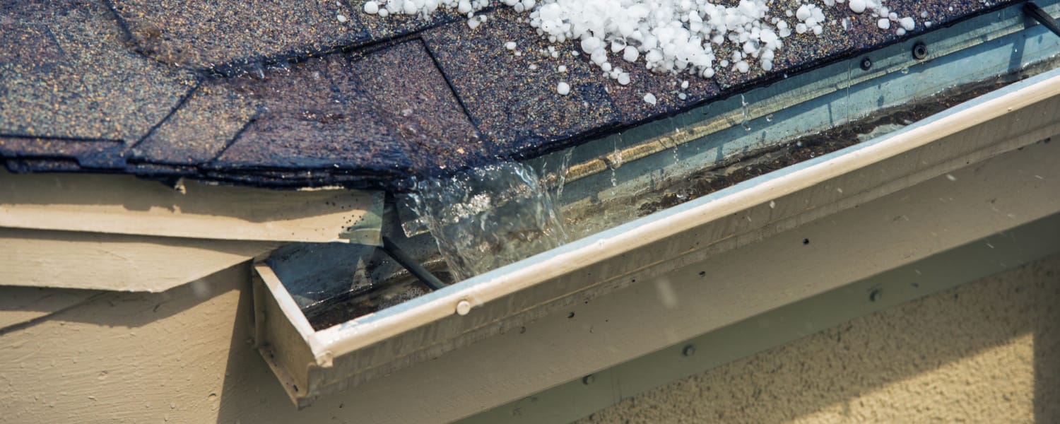 Hail-Damaged Gutters Repair Elgin, IL